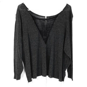 LF Emma & Sam Mesh Cut Out Loose Fit Boxy Top Womens XS Oversized Shirt Blouse